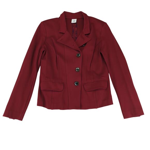 Cabi‎ Outing Blazer Jacket 3175 Red Single Breasted Button Front Women's Size 8 - Picture 1 of 7